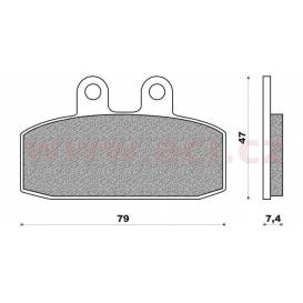 Brake pads (OFF ROAD DIRT ORGANIC mix) NEWFREN (2 pcs in a package)