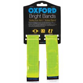 Reflexní pásky Bright Bands na suchý zip, OXFORD - Anglie (žlutá fluo, pár)