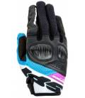 FLASH R EVO LADY Gloves, SPIDI (black / white / light blue / pink)