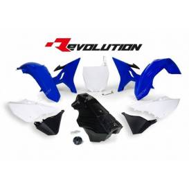 Sada plastů Yamaha - REVOLUTION KIT pro YZ 125/250 02-18 + WR 250 16-18, RTECH - Itálie (modro-bílo-černá, 7 dílů)