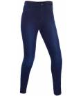 SHORTENED trousers JEGGINGS, OXFORD, women's (leggings with Kevlar® lining, blue indigo)