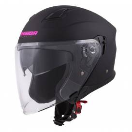 Jet Tech helmet, CASSIDA (black matt / pink logos)