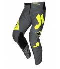 Moto nohavice JUST1 J-FLEX ARIA tmavo šedé / neónovo žlté