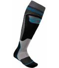 Ponožky MX PLUS-1, ALPINESTARS (černá/tyrkysová) 2023