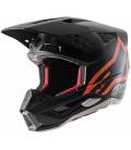 Helmet S-M5 COMPASS 2021, ALPINESTARS (matt black / orange fluo)