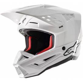 Helmet S-M5 SOLID 2021, ALPINESTARS (glossy white)