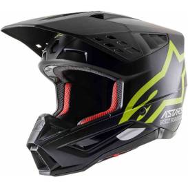 Helmet S-M5 COMPASS 2021, ALPINESTARS (matt black / yellow fluo)