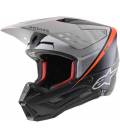 Helmet S-M5 RAYON 2021, ALPINESTARS (black / white / orange fluo / matt)
