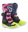 Shoes TECH 3S KIDS 2021, ALPINESTARS, children (black / blue / pink / yellow fluo)