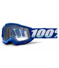 Accura 2 100% - USA, Enduro Moto okuliare modré - číre Dual plexi