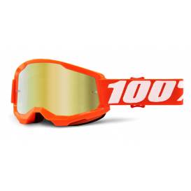 STRATA 2 100% - USA , brýle Orange - zrcadlové zlaté plexi