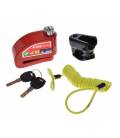 Motorcycle lock with Sunway Silver alarm