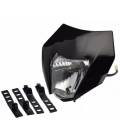 Additional headlight for motorcycles - black