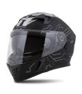 Integral 3.0 Hack Vision helmet, CASSIDA (matt black / gray / silver reflective) plexiglass with preparation for Pinlock