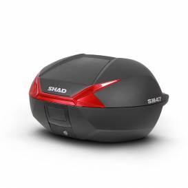 Box scooter SHAD SH47 Top Case (Black / Red)