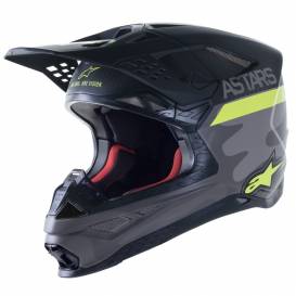 Helmet SUPERTECH S-M10 2021 Limited Edition AMS, ALPINESTARS (Grey/White/Fluo Yellow/Black)