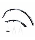 HYBRID front/rear fender set for use on 700C wheels/tyres, OXFORD (black, width 56 mm, incl. anchor struts)