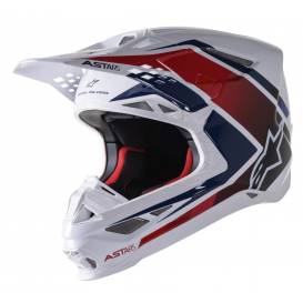 Helmet SUPERTECH S-M10 CARBON META2 2023, ALPINESTARS (white/red/blue glossy)