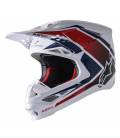 Helmet SUPERTECH S-M10 CARBON META2 2023, ALPINESTARS (white/red/blue glossy)