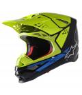 Helmet SUPERTECH S-M8 FACTORY 2023, ALPINESTARS (black/fluo yellow/blue glossy)