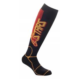 Ponožky MX PRE SOCKS 2022, ALPINESTARS (čierna / žltá / mandarínka)