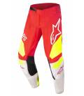 Kalhoty TECHSTAR FACTORY, ALPINESTARS (červená fluo/bílá/žlutá)