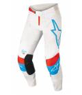 TECHSTAR QUADRO Pants, ALPINESTARS (White/Neon Blue/Red) 2022