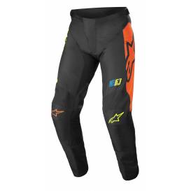 RACER COMPASS Pants, ALPINESTARS (Black/Fluo Yellow/Coral) 2022