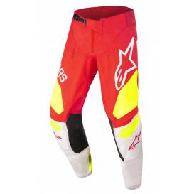 Kalhoty RACER FACTORY, ALPINESTARS, dětské (červená fluo/bílá/žlutá fluo)