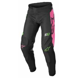 RACER COMPASS ALPINESTARS Children's Pants (Black/Neon Green/Fluo Pink) 2022
