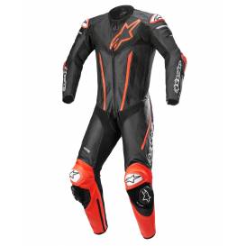 FUSION one-piece suit, TECH-AIR compatible, ALPINESTARS (black/red fluo) 2023