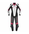 TRACK LADY PERFORATED PRO, SPIDI, Women's One Piece Jumpsuit (Black/White/Pink)