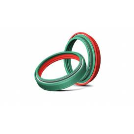 Simering + dust cover for front fork (45 x 58 x 11.2 mm, Showa 45 mm, DC), SKF (green-red)