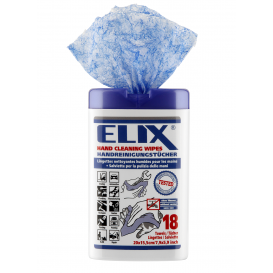 ELIX - vlhčené utěrky (20 x 15,5 cm) na čištění rukou, balení 18 ks