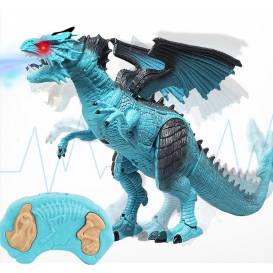 KIK RC Dinosaurus Dragon, LED efekty, pohyblivé části, zvukové efekty