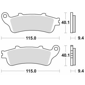 Brake pads, BRAKING (semi-metallic mixture SM1) 2 pcs in a package
