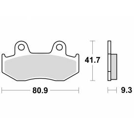 Brake pads, BRAKING (sinter mixture CM44) 2 pcs in a package