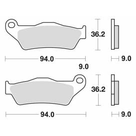 Brake pads, BRAKING (sinter mixture CM56) 2 pcs in a package