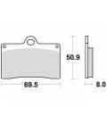 Brake pads, BRAKING (semi metallic mixture CM66) 2 pcs in a package