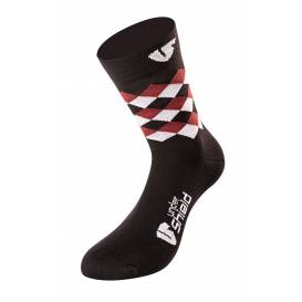 Ponožky ROMBI 2022, UNDERSHIELD (čierna/červená/biela)