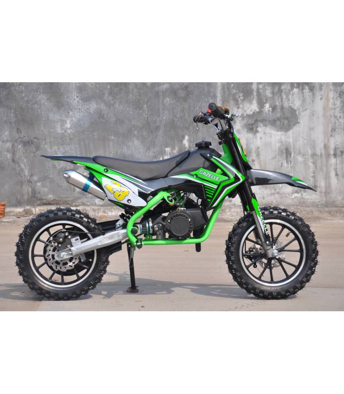 Motocykl Minicross GAZELLE DeLuxe 49cc 2t Zelená