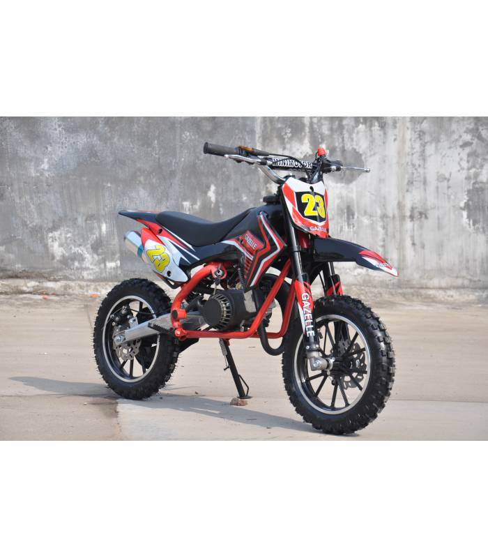 Motocykl Minicross GAZELLE DeLuxe 49cc 2t Červená