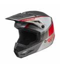 Helmet KINETIC DRIFT, FLY RACING - USA (grey/light grey/red)