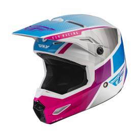 Helmet KINETIC DRIFT, FLY RACING - USA (pink/white/blue)