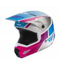 Helmet KINETIC DRIFT, FLY RACING - USA (pink/white/blue)