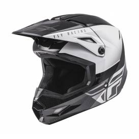 Helmet KINETIC STRAIGHT, FLY RACING - USA (black/white)