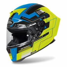 GP550 S Challenge Helmet, AIROH (Matte Blue/Yellow) 2022