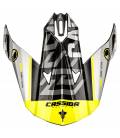 Visor for Cross Cup Sonic helmets, CASSIDA (white/yellow fluo)