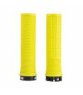 Grips DRIVER MTB LOCK-ON with screw clamps, OXFORD (fluo yellow, length 130 mm, 1 pair)