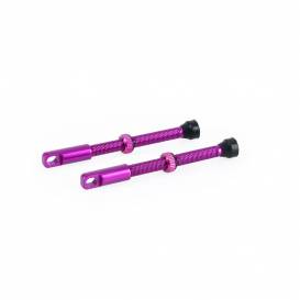 Valve for tubeless applications, OXFORD (purple, incl. caps, aluminum alloy, length 60 mm)